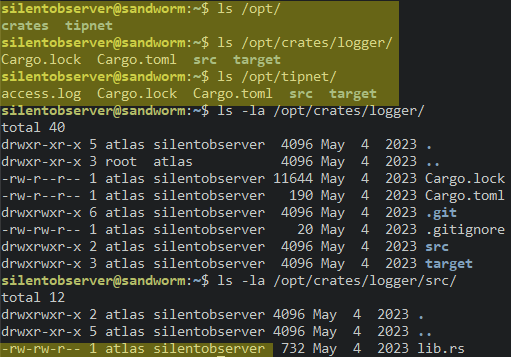 Writable directories in /opt